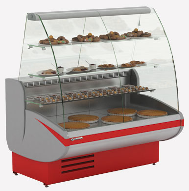 Витрина холодильная кондитерская CRYSPI Gamma-2 K 1600 с боковинами