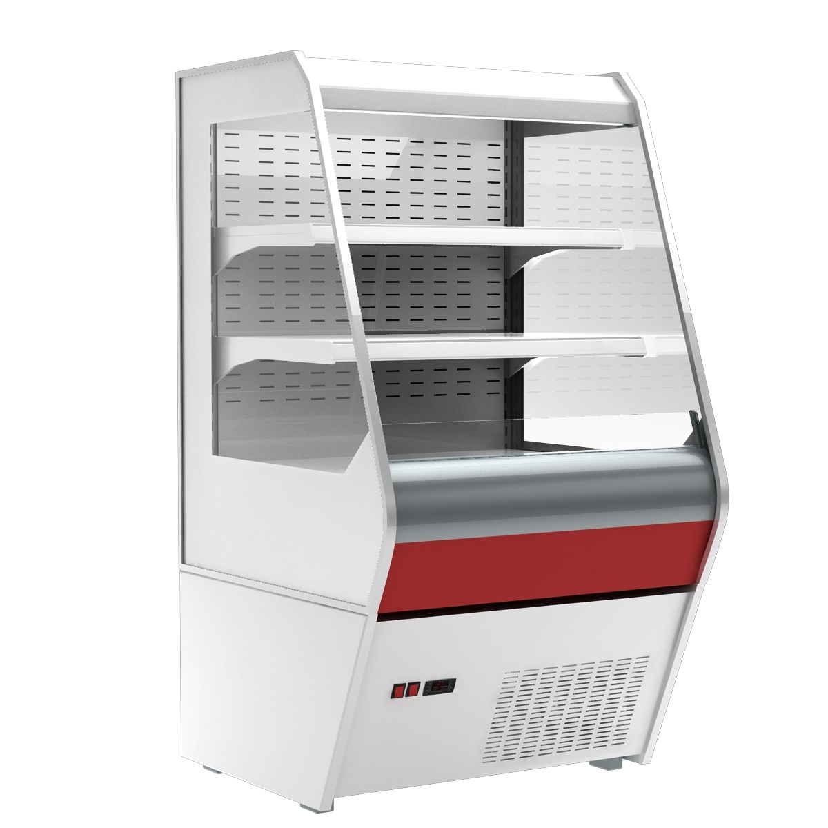 Холодильная горка Полюс F13-07 VM 1,3-2 0020 стеклопакет (Carboma 1260/700 ВХСп-1,3) (цвет по схеме)