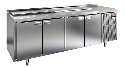 Стол холодильный HICOLD SL1-1111GN (1/3) с крышк. (саладетта)