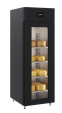 Шкаф холодильный POLAIR CS107 Cheese (black) (со стеклянной дверью)